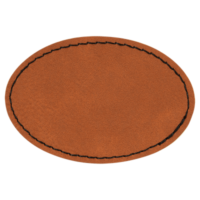 Custom Leatherette Oval  Patch 3" x 2"