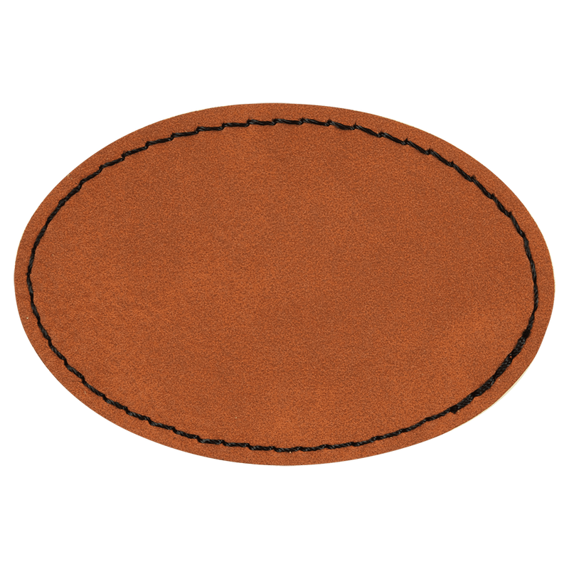 Custom Leatherette Oval  Patch 3" x 2"