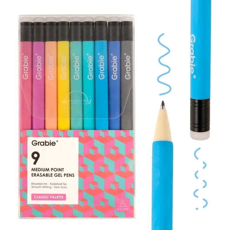 Medium Point Erasable Gel Pens - Classic Palette