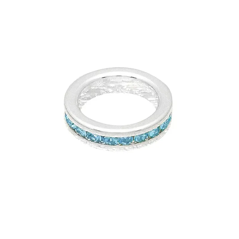 March (Aquamarine) White Gold Original Birthstone Charm