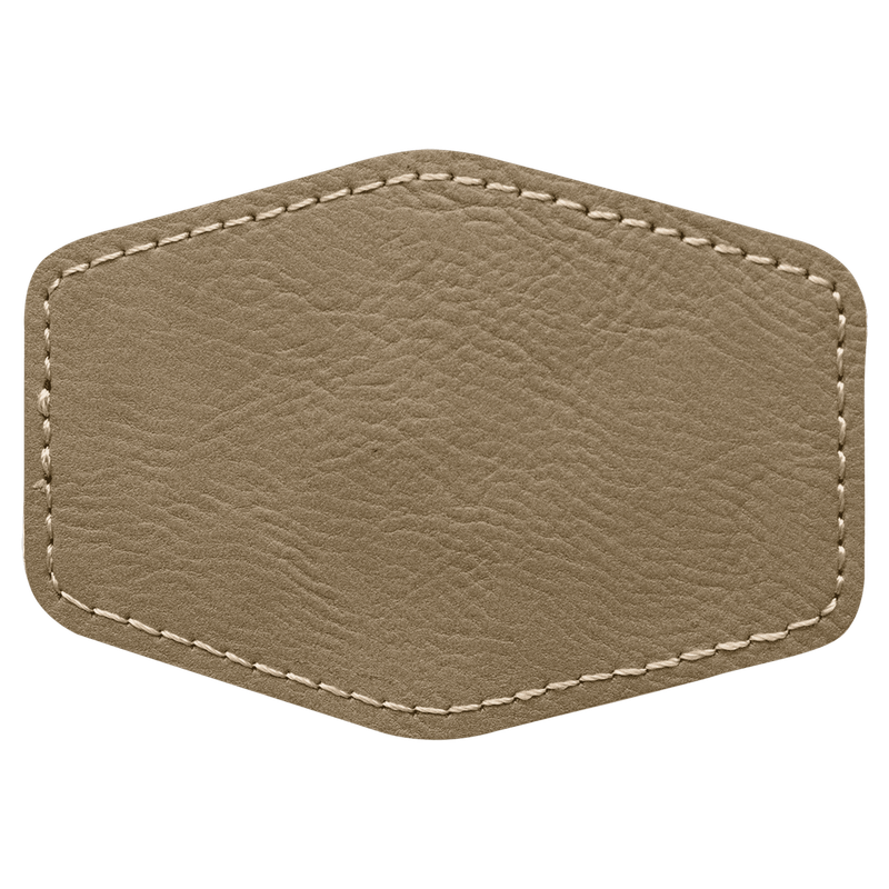 Custom Leatherette Hex 3.5" x 2.5"
