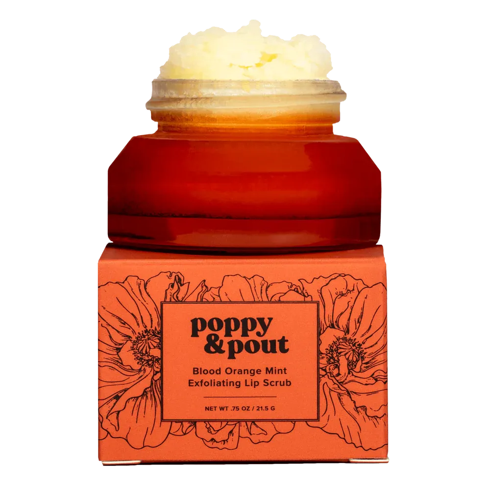 Blood Orange Mint Lip Scrub Poppy &amp; Pout