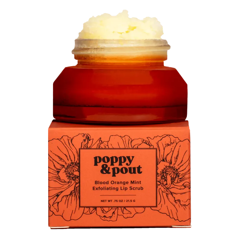 Blood Orange Mint Lip Scrub Poppy &amp; Pout