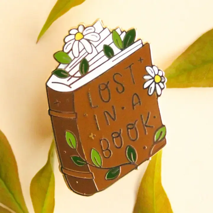 Lost in A Book Enamel Pin