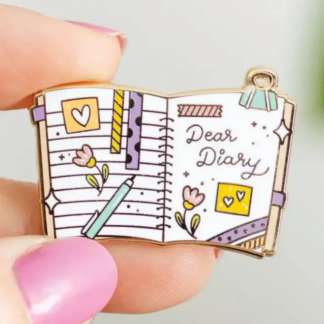 Dear Diary Enamel Pin