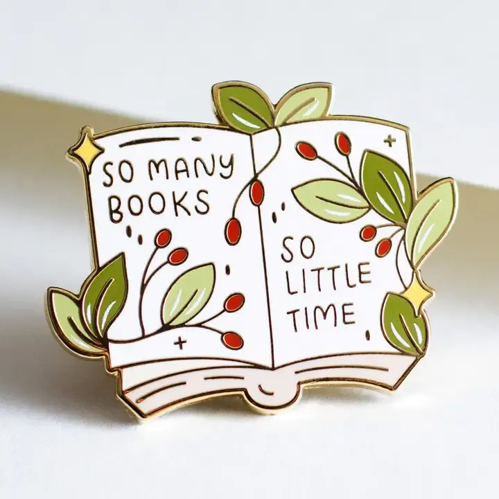 So Many Books Enamel Pin