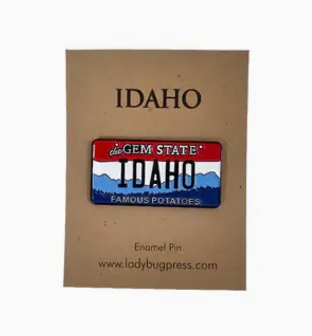 Idaho License Plate Enamel Pin 