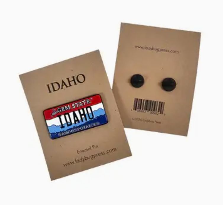 Idaho License Plate Enamel Pin 