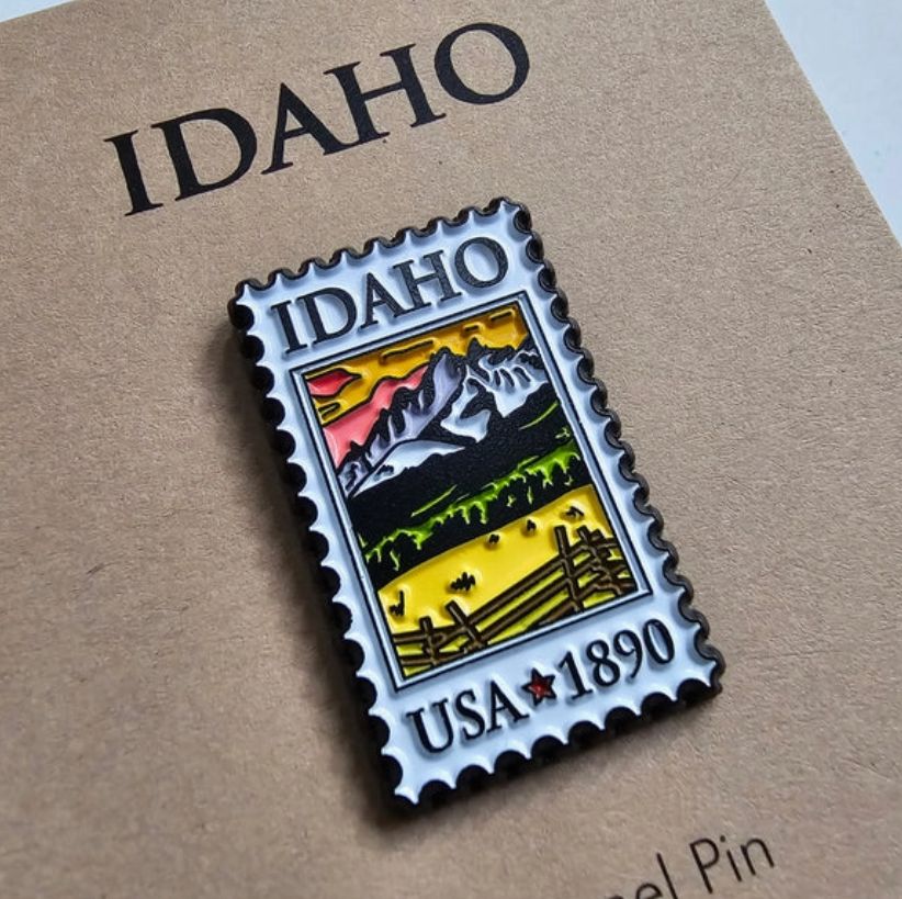 Idaho Postage Stamp Enamel Pin