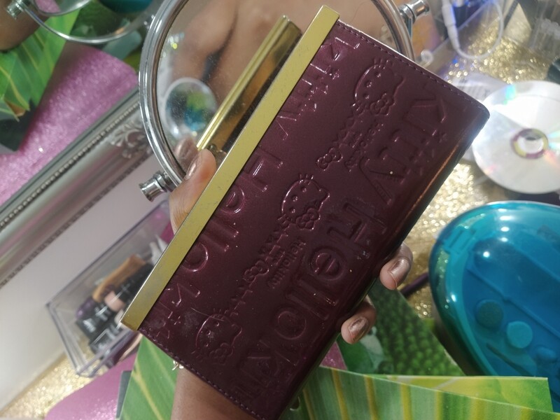 Purple hello kitty wallet