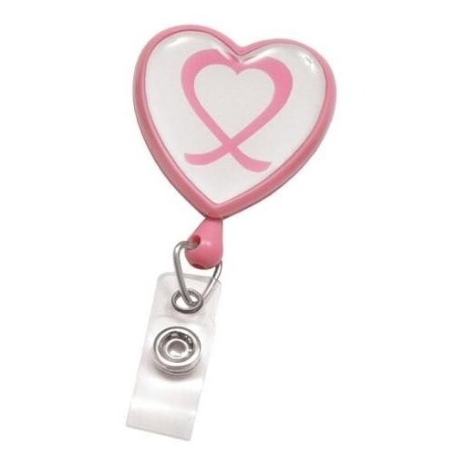 Heart ID badge clip (various colors)