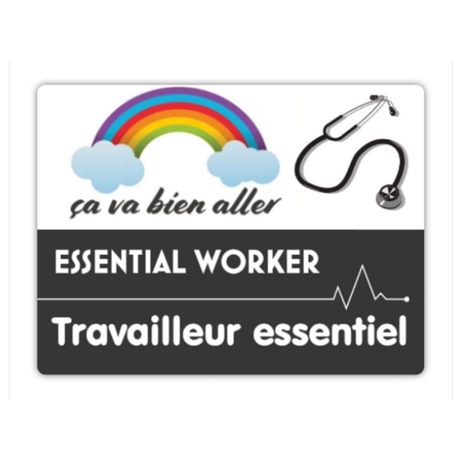 Essential worker car magnet for health care workers for curfew hours