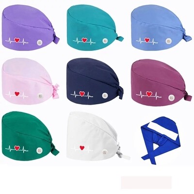 Nurse surgeon scrub in cap (various colors)