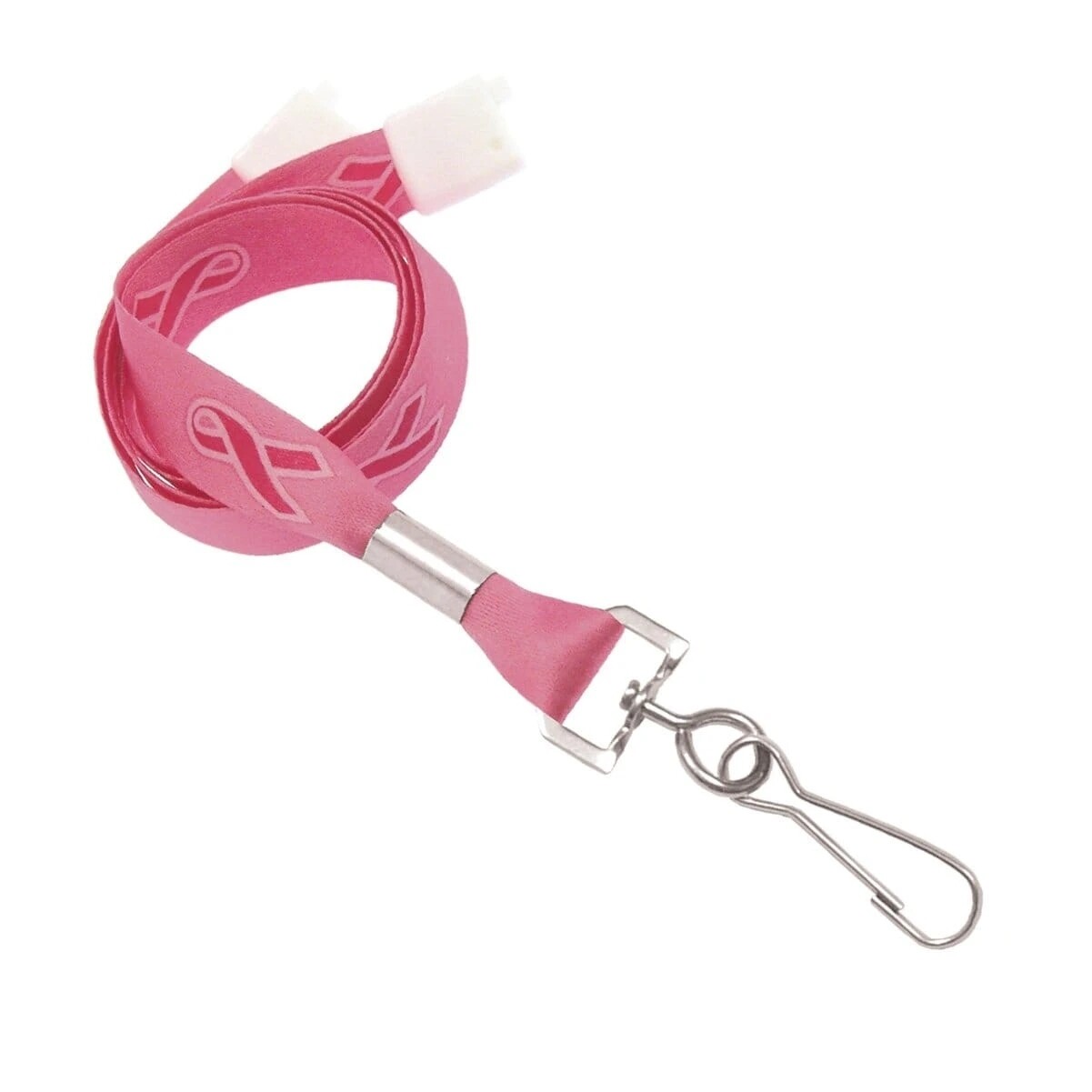Large breast cancer awareness lanyard
