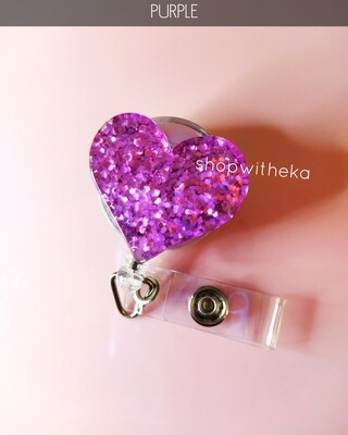 ID badge clip (heart shaped with various colors)