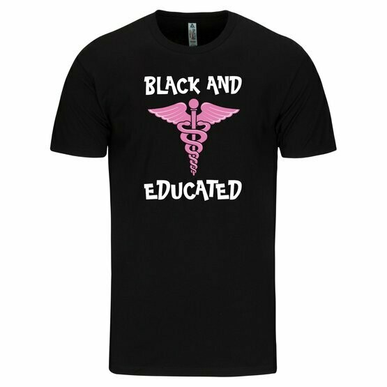 Black and educated mens T-shirt