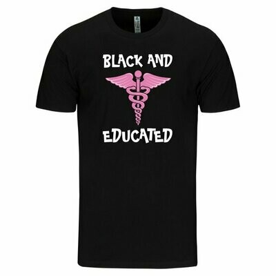 Black and educated mens T-shirt