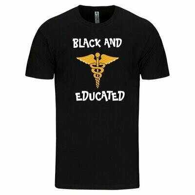 Black and educated mens T-shirt