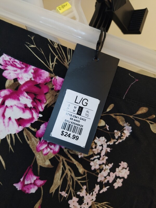 New black floral summer skirt