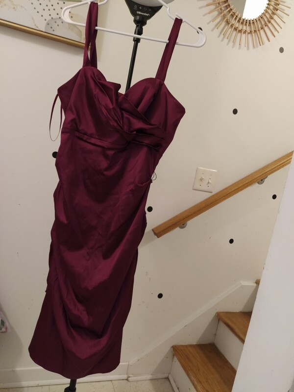 XL burgundy dinner dress