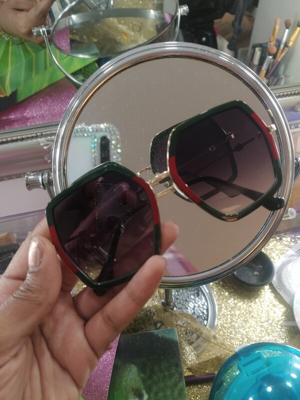 Green and red sunglasses