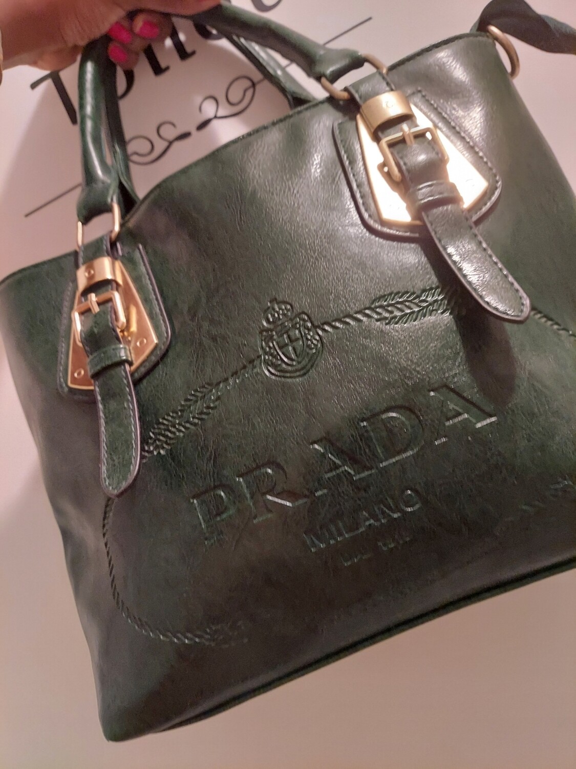Green handbag
