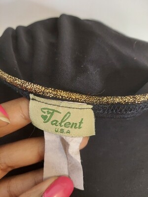 Black and gold blouse