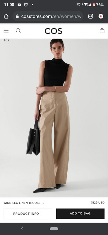 Tan COS culotte pants