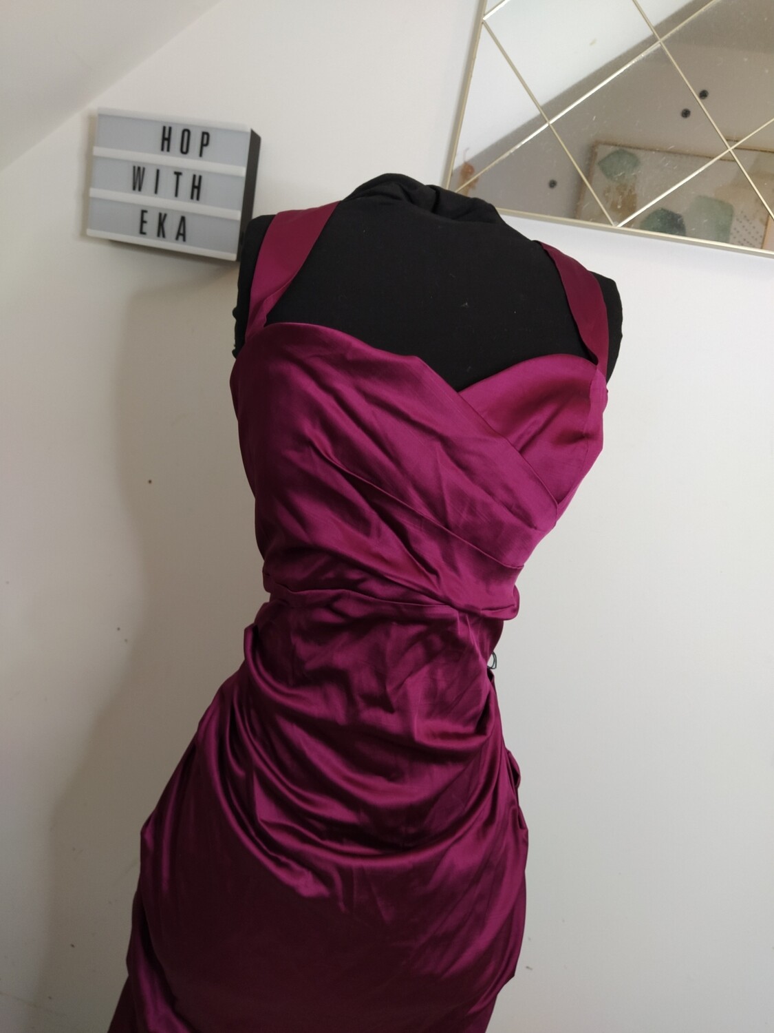 XL burgundy dinner dress