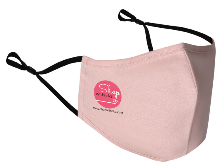 Pink (ShopWithEka) fitted cotton mask
