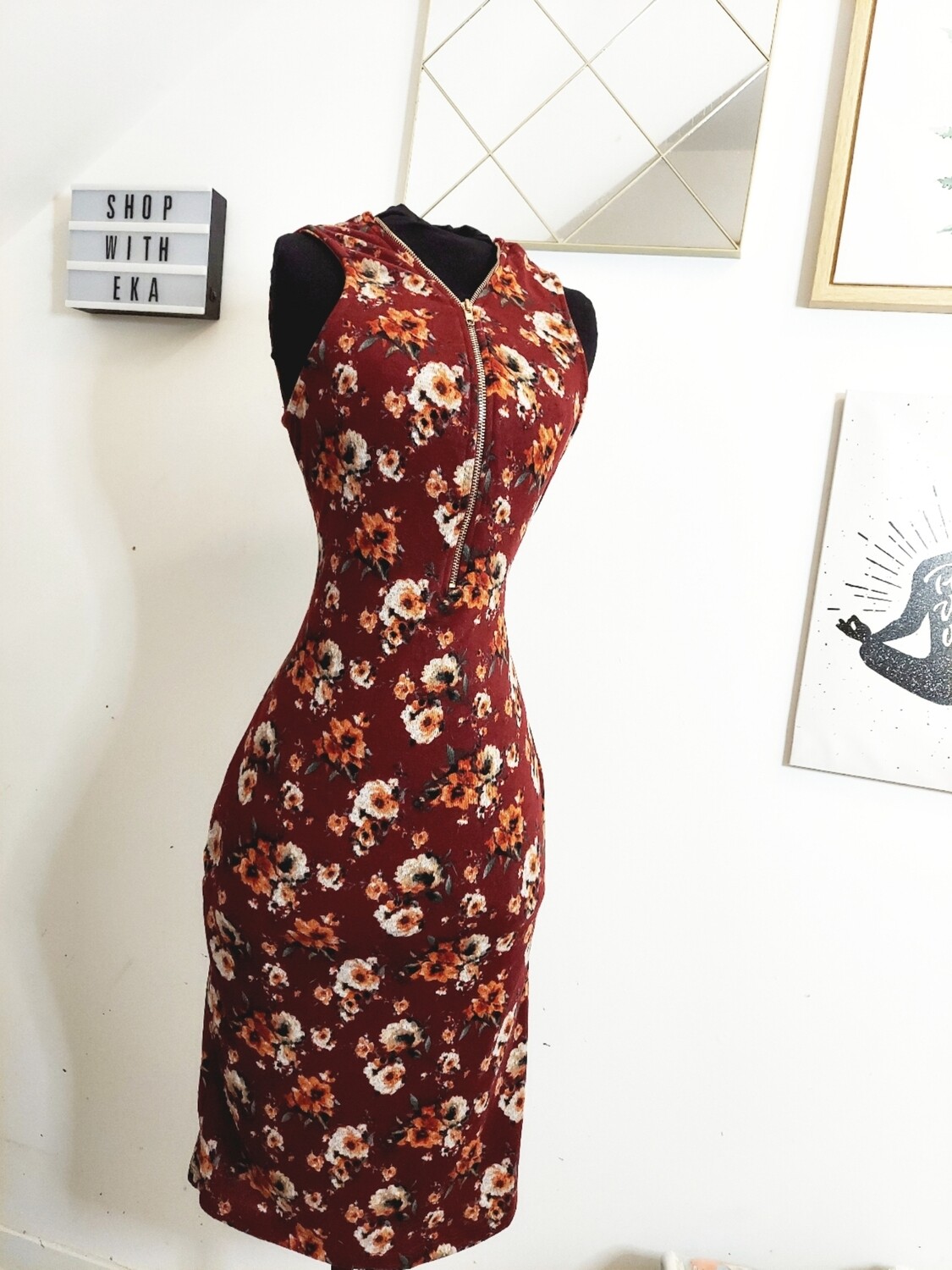 Burgundy summer dress