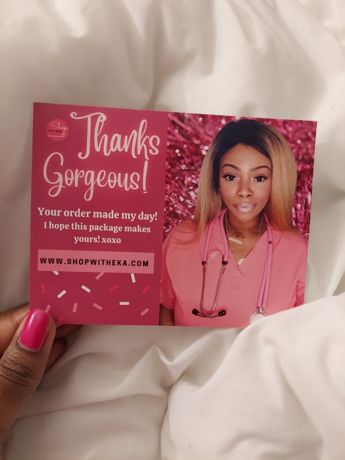 Thank you card design