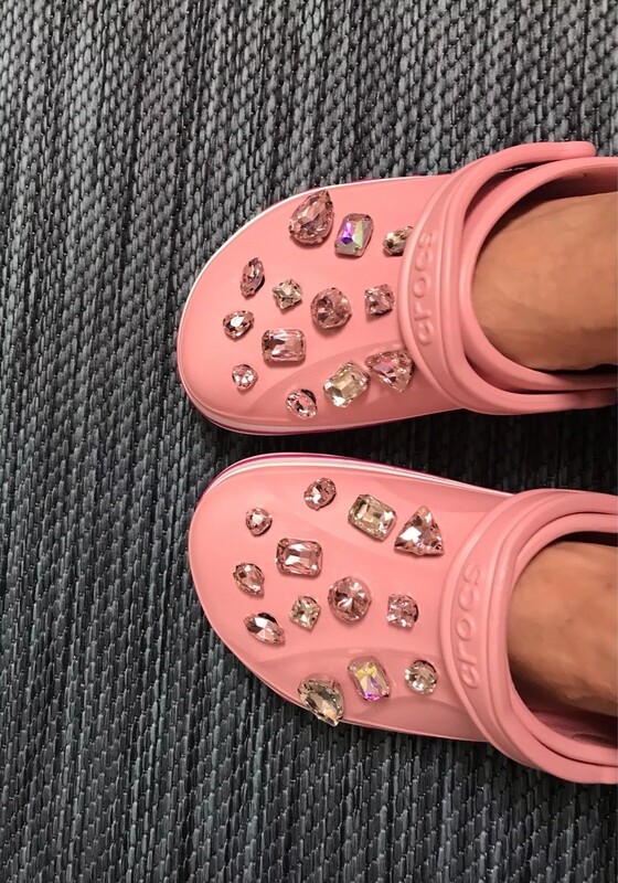 Croc bedazzled charms