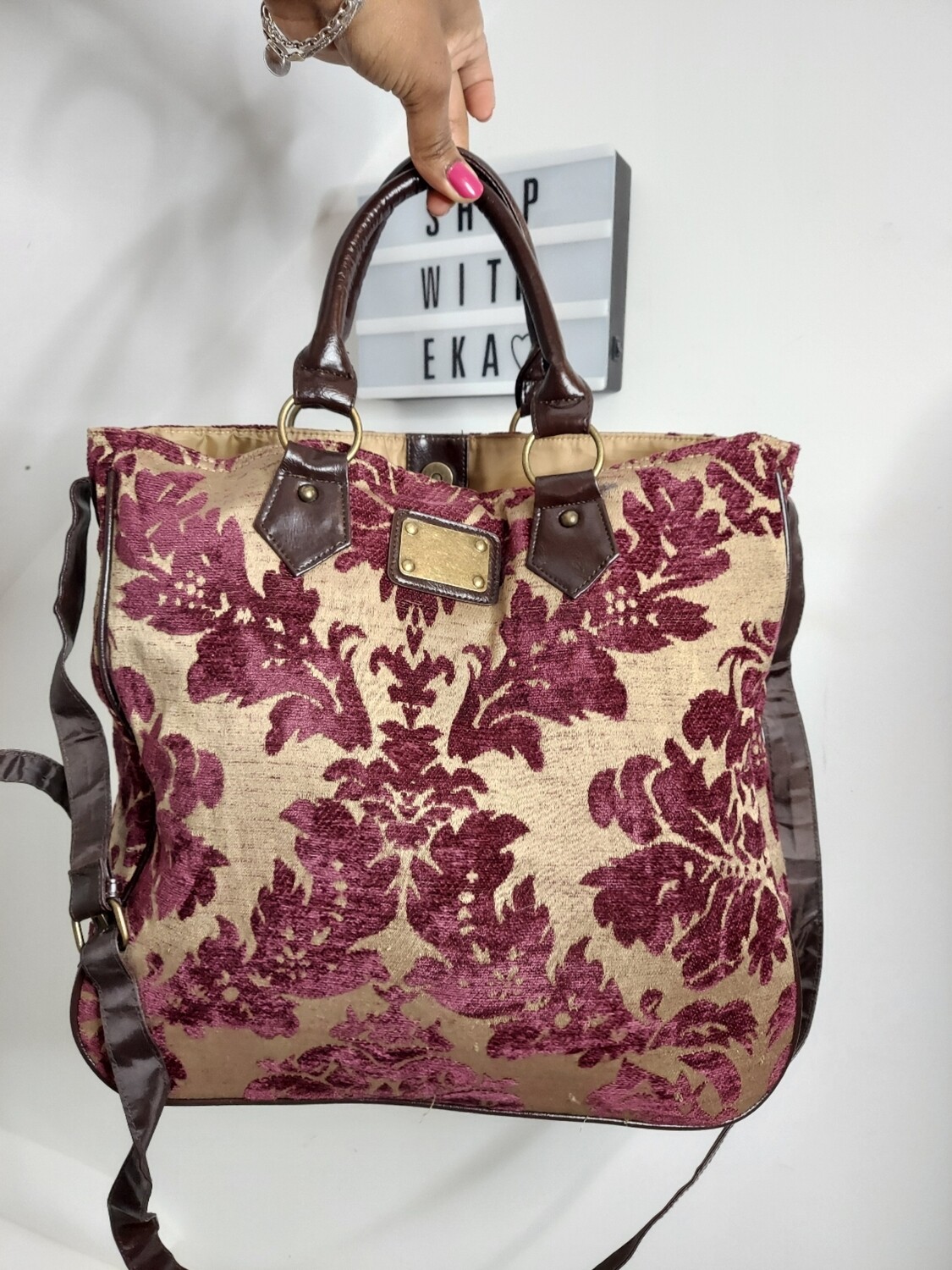 Paisley printed tote bag