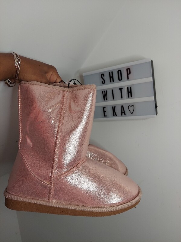 3M Pink glitter boots size 8