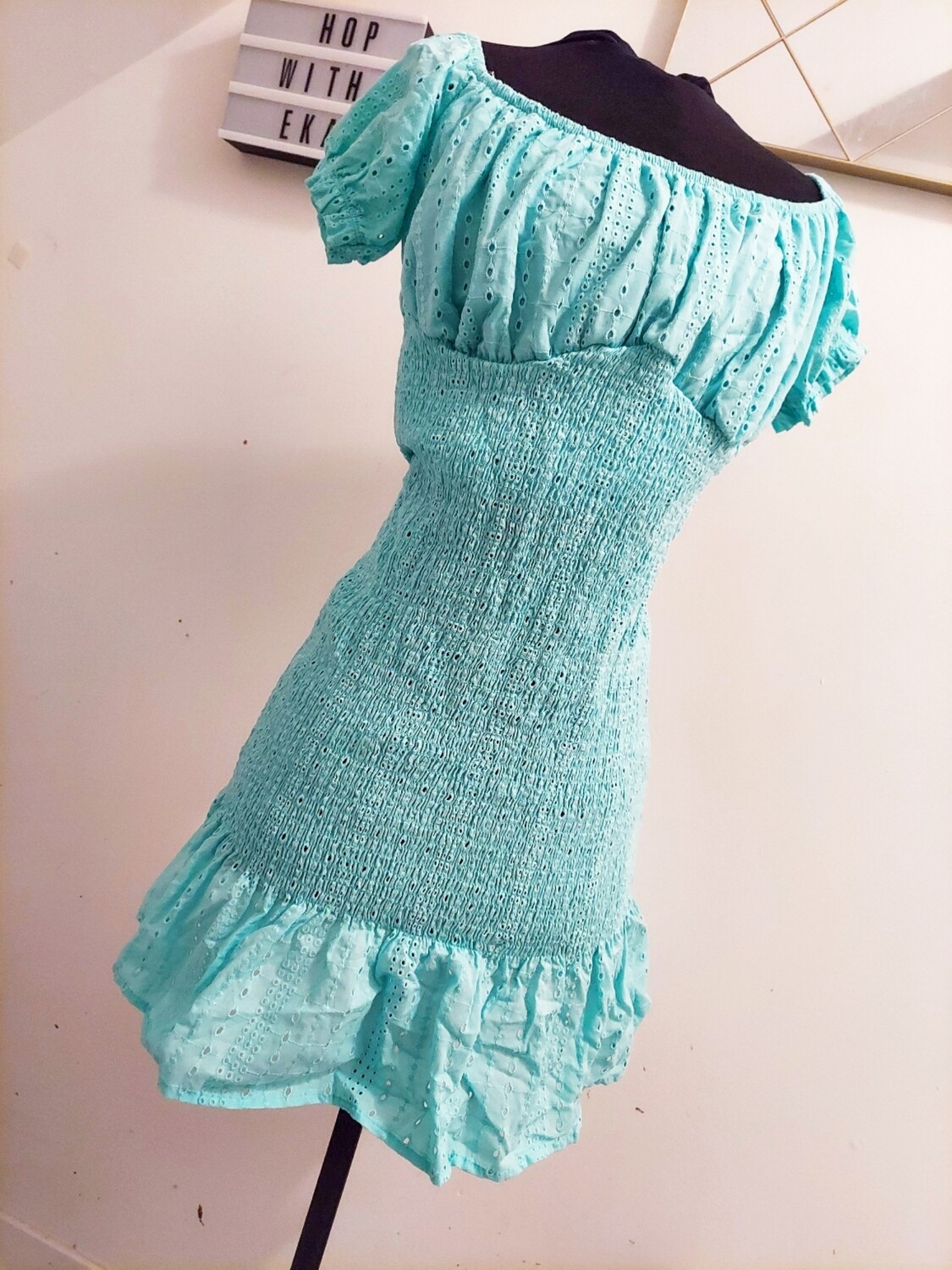 New blue ribbed summer dress