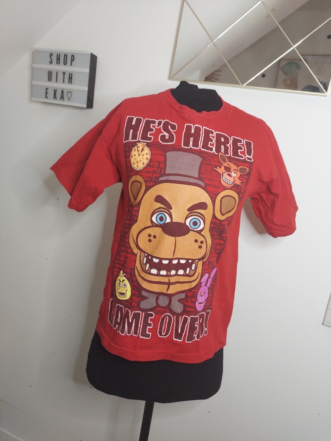 Used boys FNAF t-shirt size 7/8