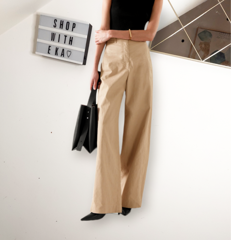 Tan COS culotte pants