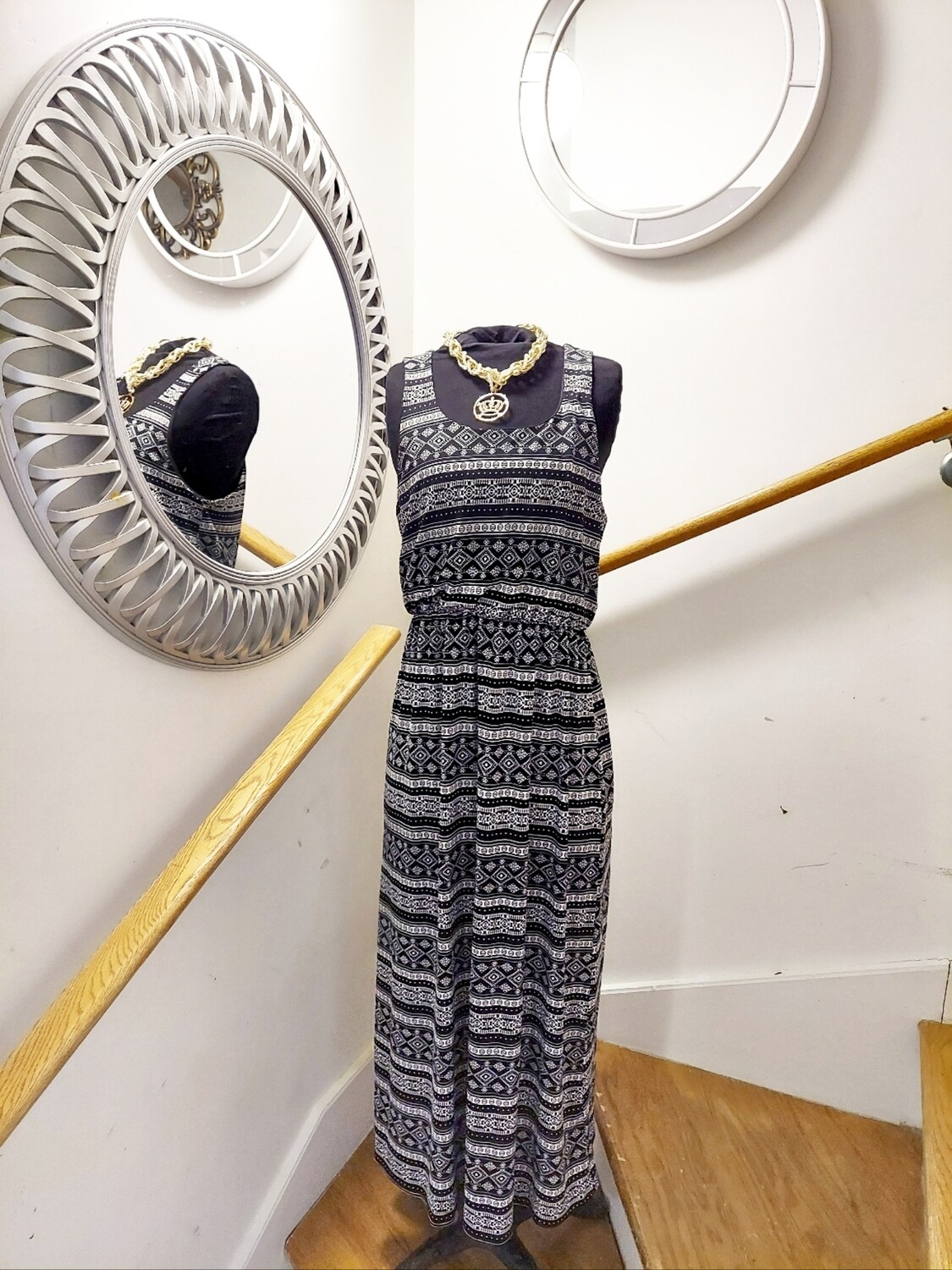 Used black tribal summer dress