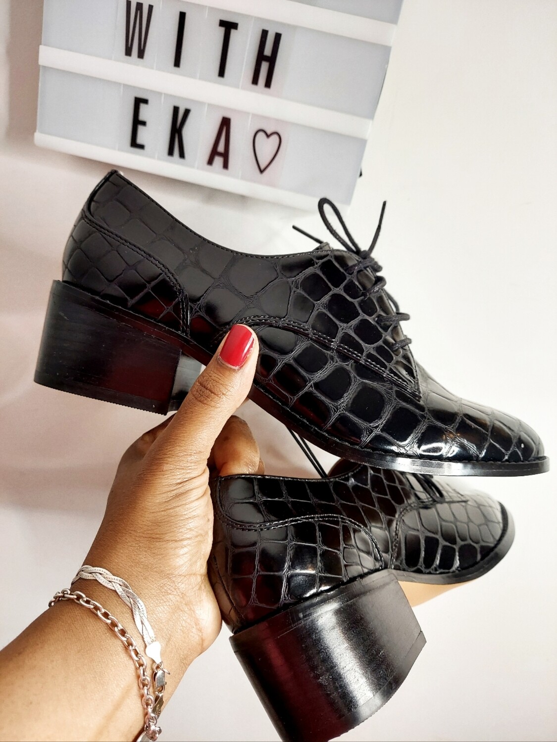 New faux crocodile loafer shoe