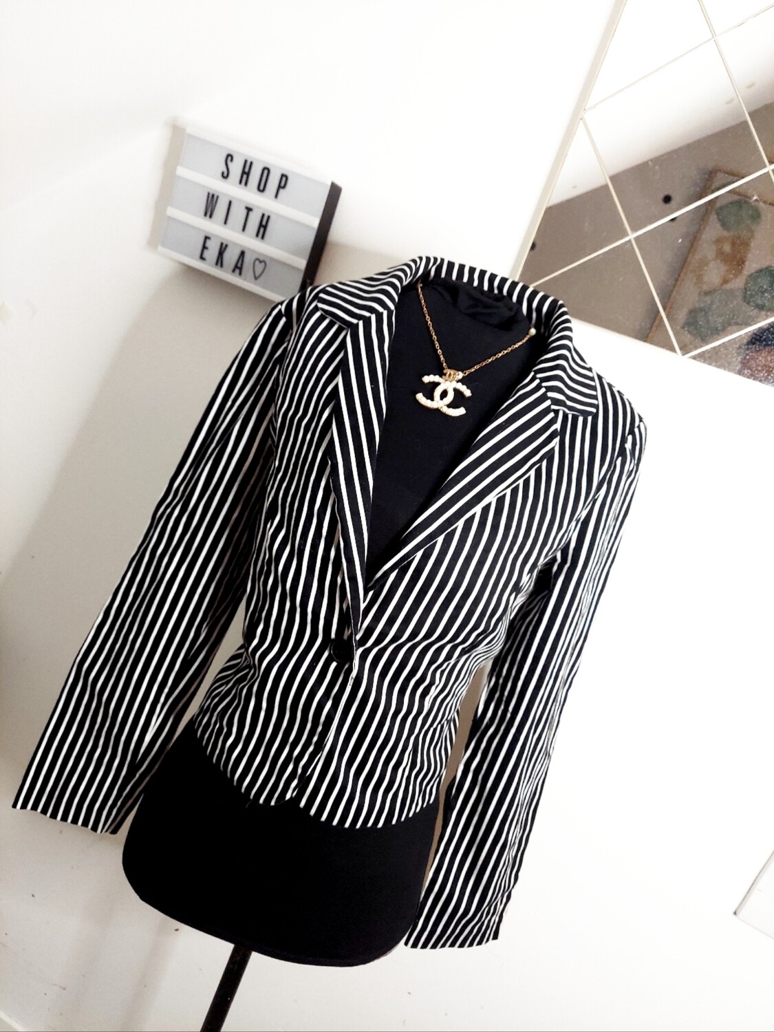 used stripe blazer