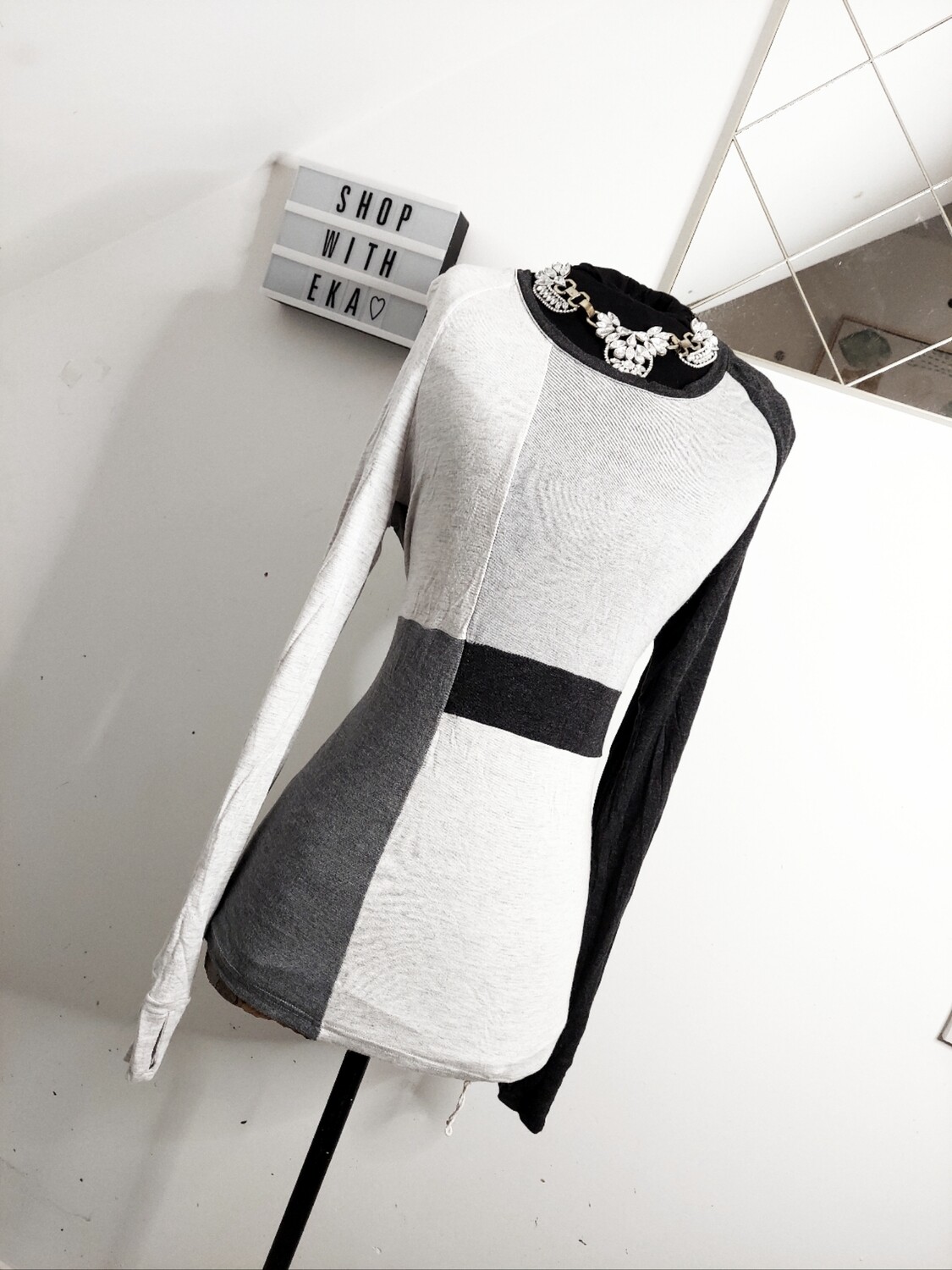 used Grey long-sleeved shirt