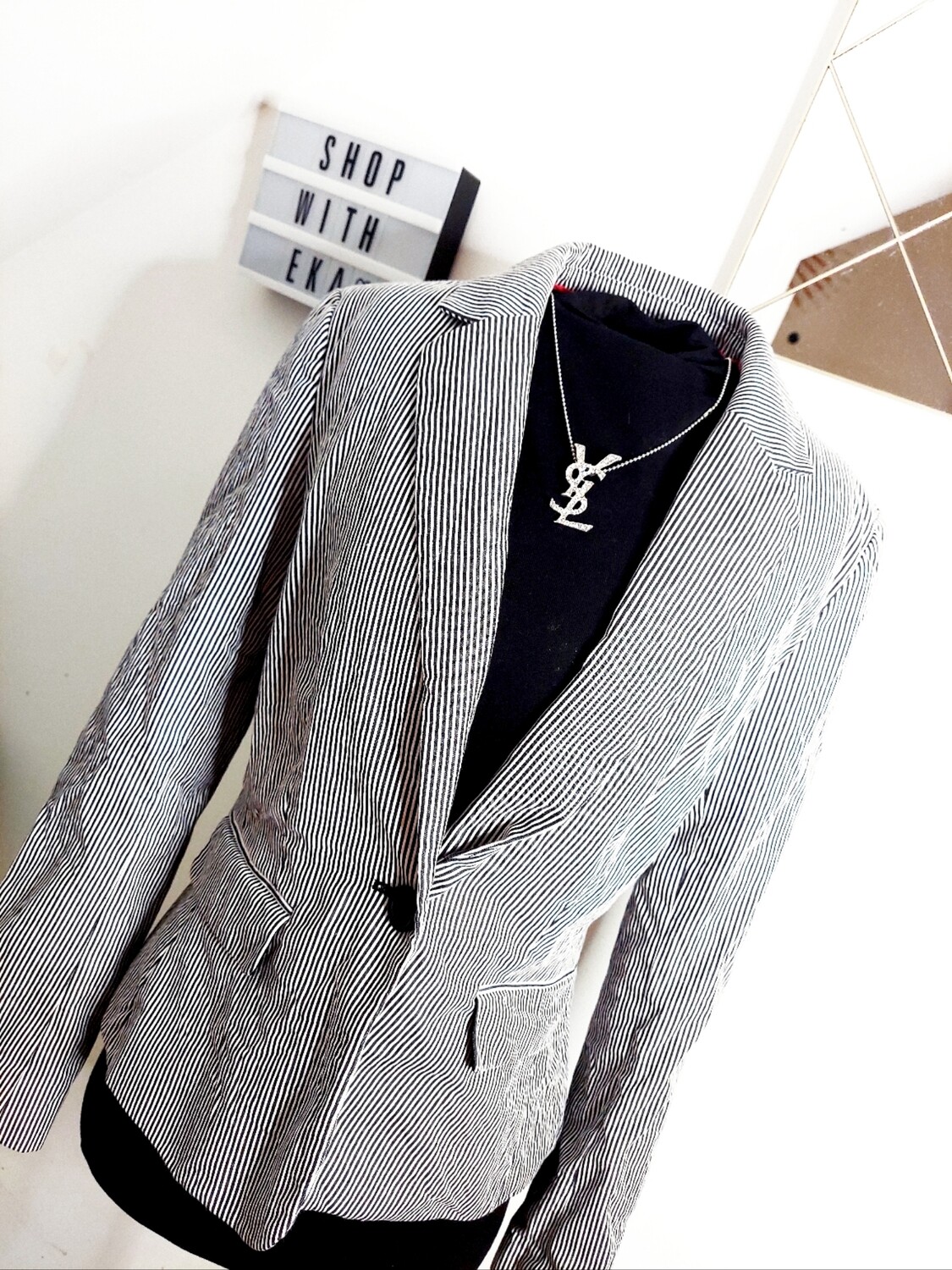 used stripe blazer