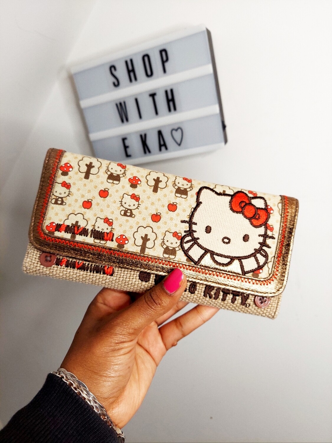 New hello kitty brown wallet