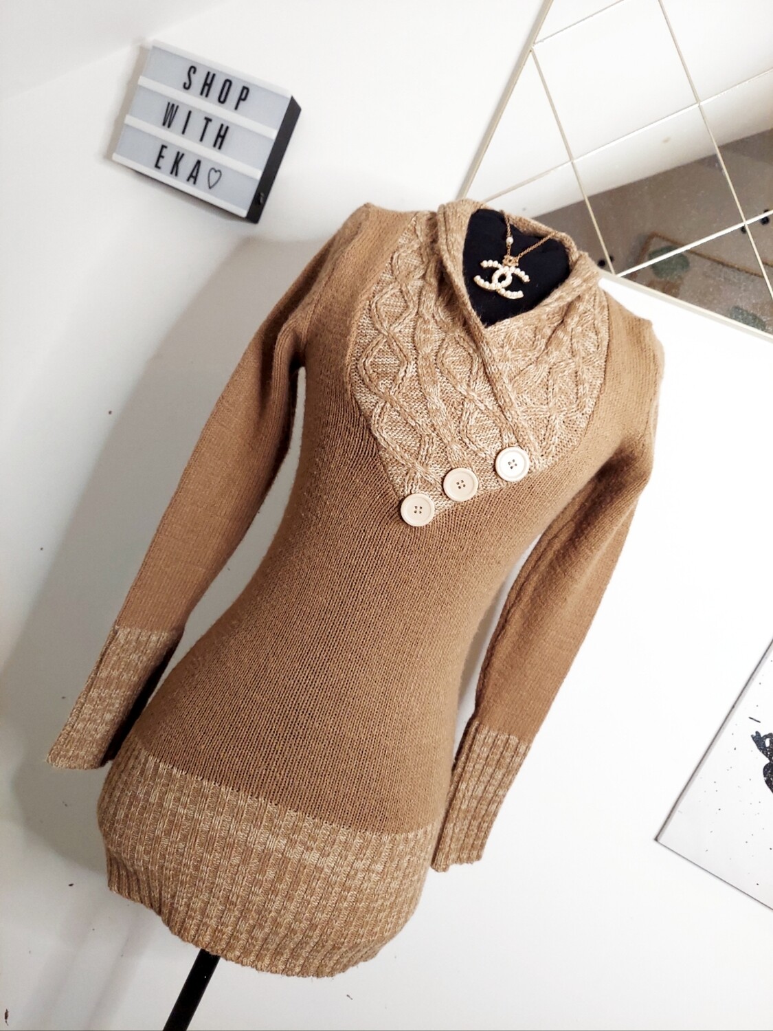 used camel sweater