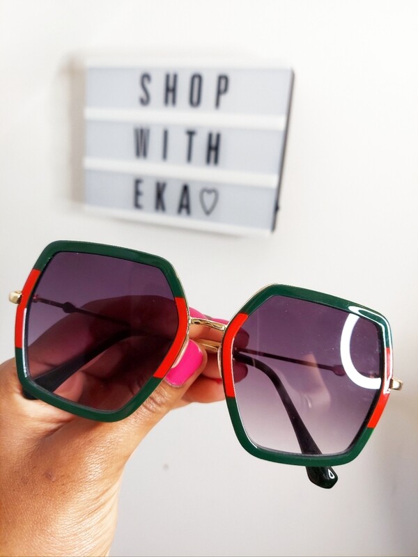 Green and red sunglasses