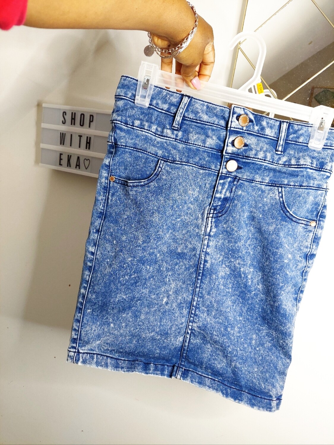 used jean skirt