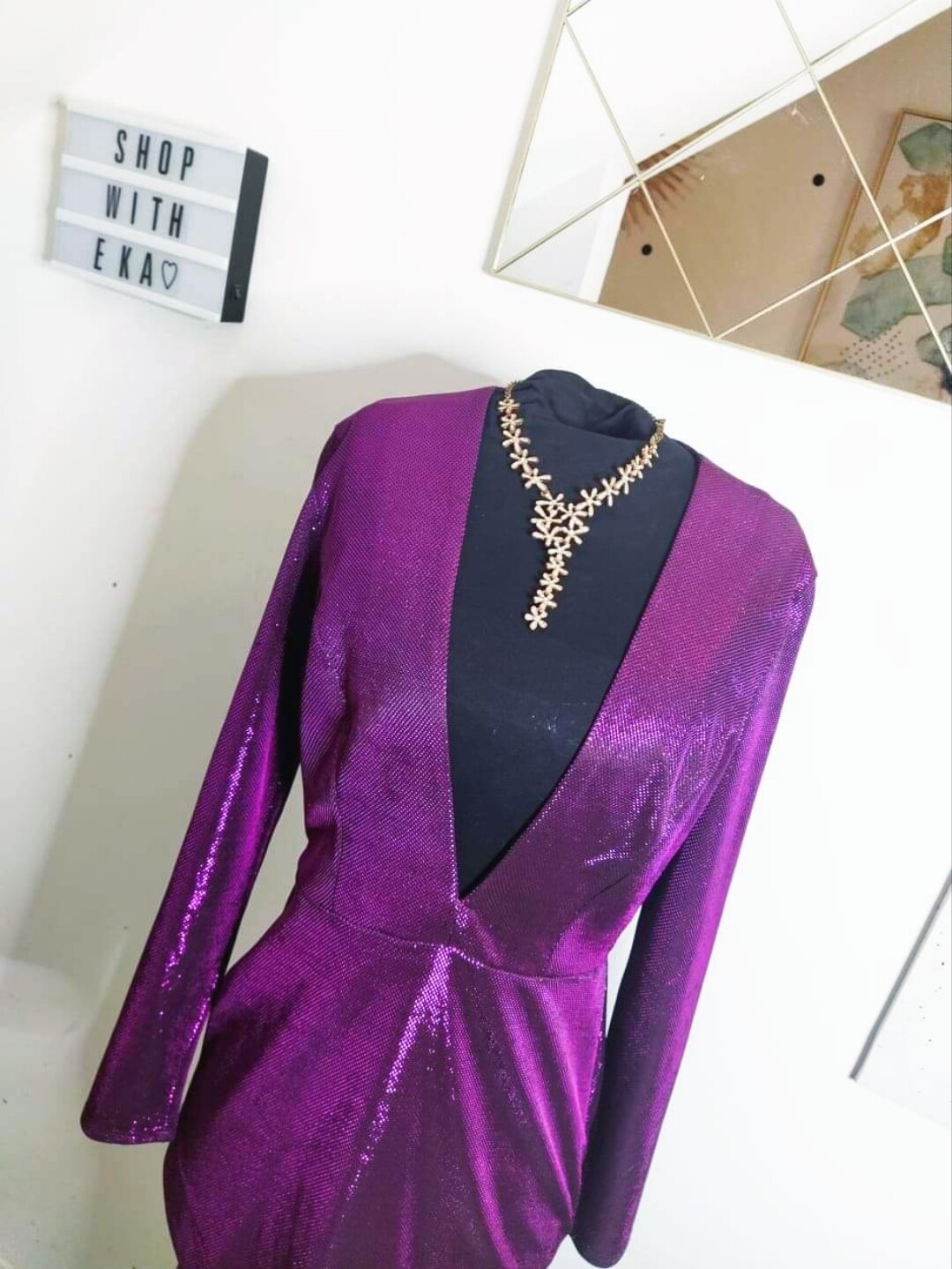 used purple sparkly cocktail dress