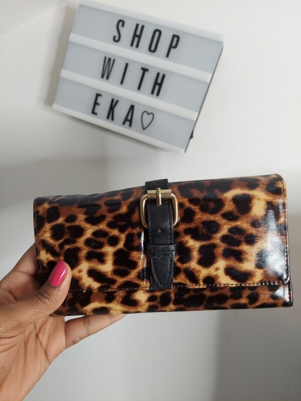 New leopard print wallet
