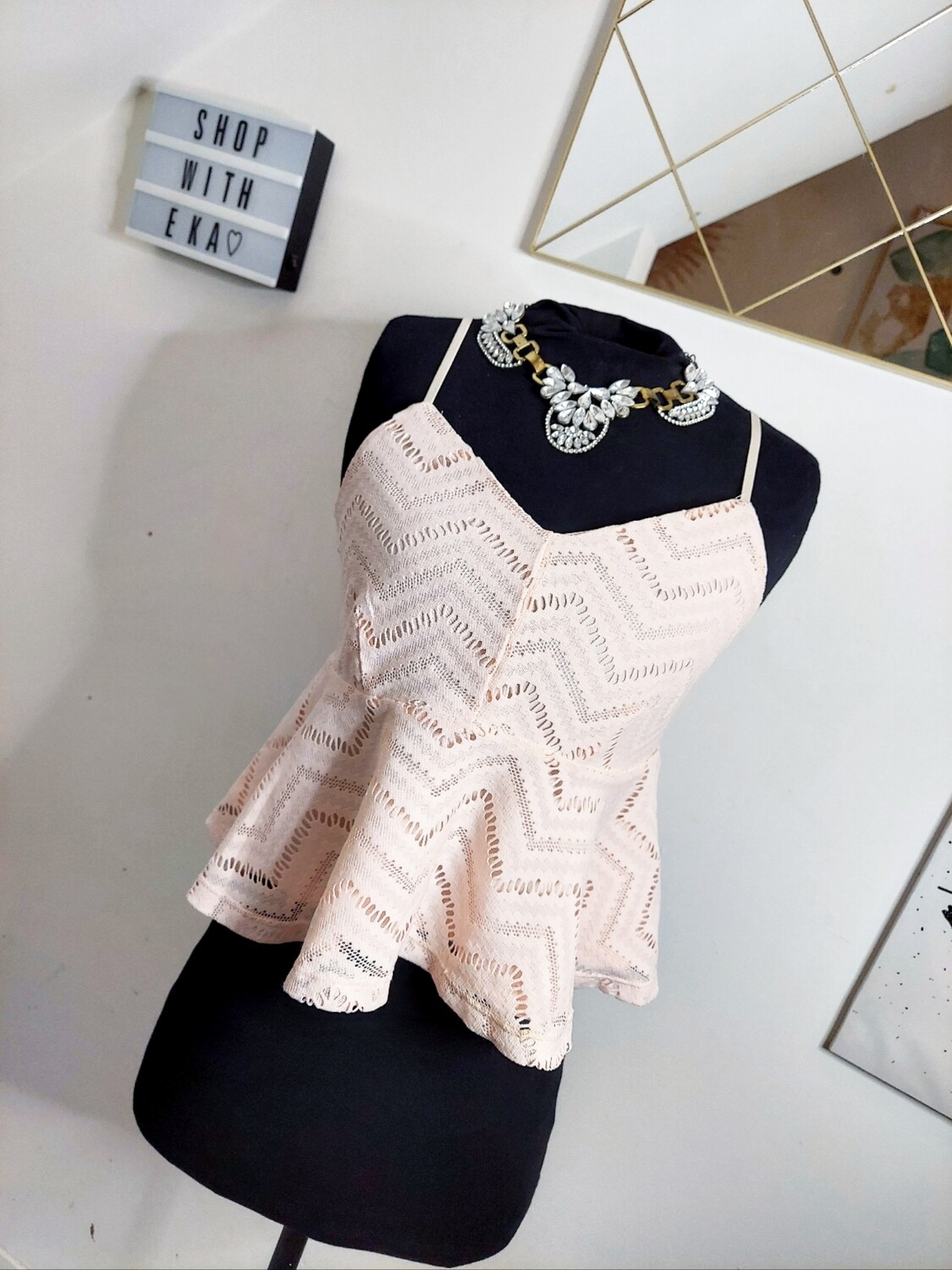 used pink cropped camisole